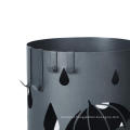 New Design Garden Metal Umbrella Holder Stand with Water Tray and Hooks For Outdoor